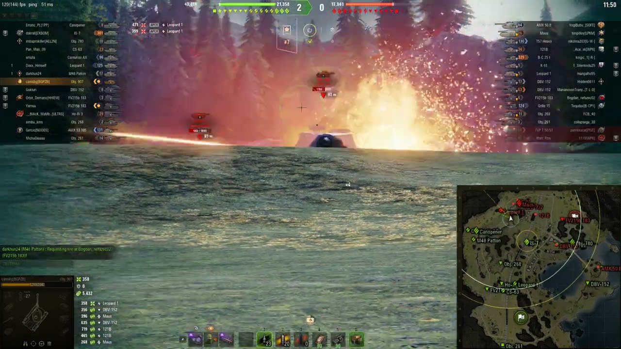 World of Tanks canisbg from BGPZB clan 10k spot with obj. 907 on Serene Coast