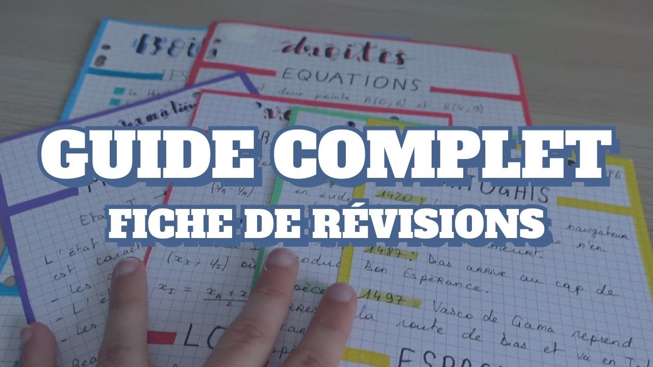 Page De Gard Révision Comment faire une fiche de révisions - Le guide complet ! - YouTube