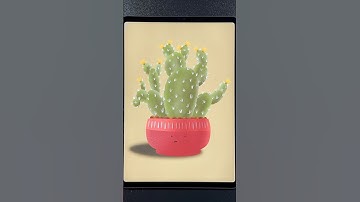 Cactus - iPad drawing in Procreate (#shorts)