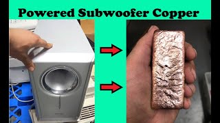 Scrapping a Powered Subwoofer - How Much Copper Inside - Trash to Treasure - Copper Metal Melting