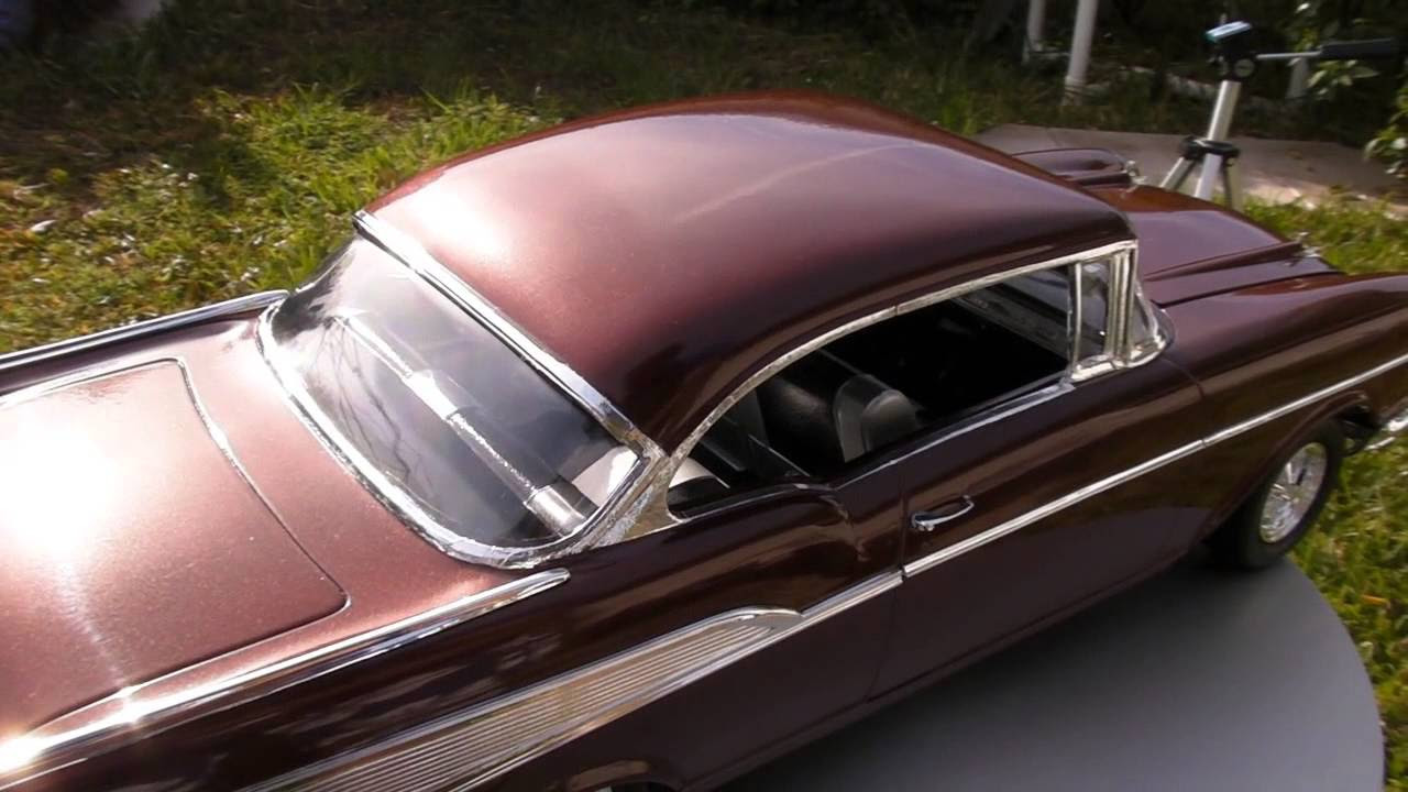 Revell 1/12 scale '57 Chevy plastic model done - YouTube