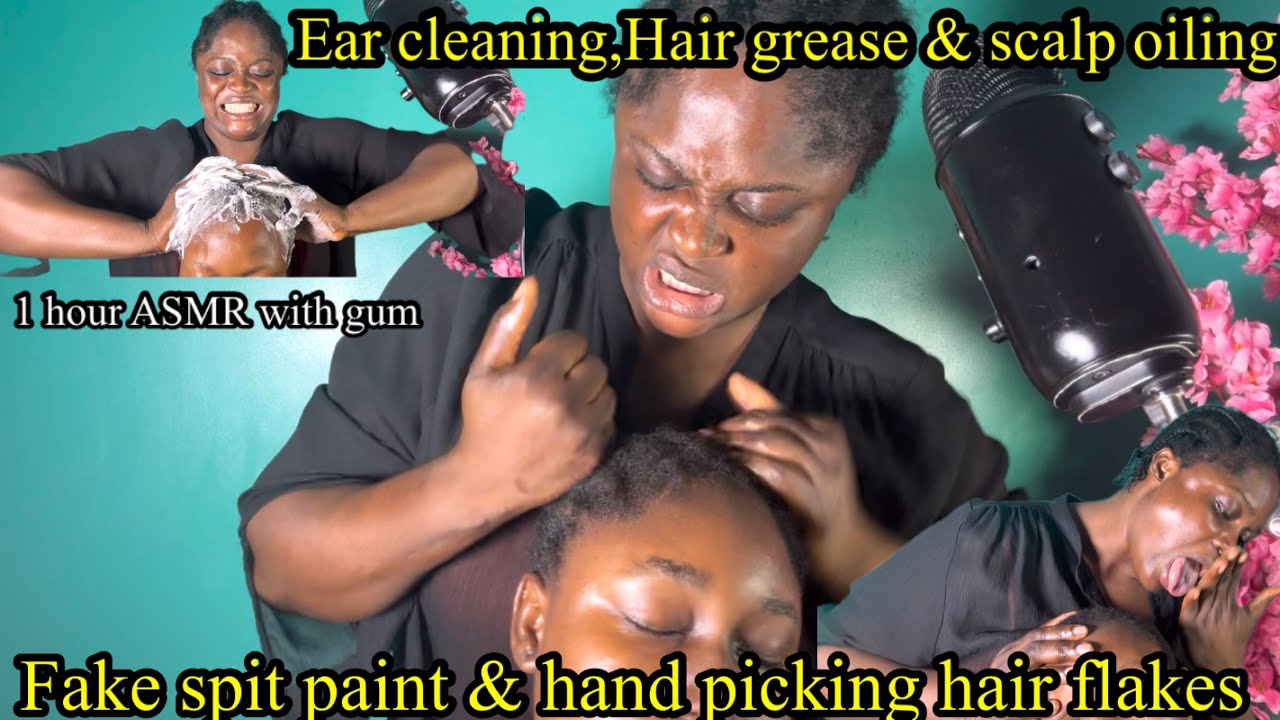 ASMR ✨Intense soapy head and Nape massage, Hand picking hair flakes, scalp blowing,Head scratching