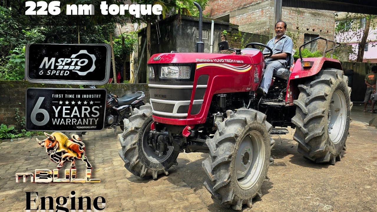 2026 Mahindra 585 Yuvo Tech+ with New M-Bull Engine & 226 NM torque  #mahindratractor 