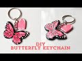 DIY Butterfly keychain | clay keychain #diykeychain #diy #artandcraft #craft  @Gujju_Art_and_Craft