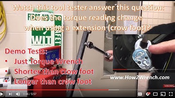 Proof what your manual says about torque extensions (crows feet) is true!