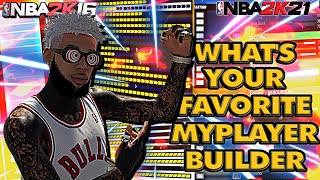 THE NBA 2K MYPLAYER BUILDER THROUGH THE YEARS (NBA 2K16 - NBA 2K21 NEXT GEN) WHAT'S YOUR FAVORITE?