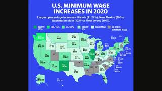 20 States Will Increase Their Minimum Wage Pay Rate Jan 1, 2021