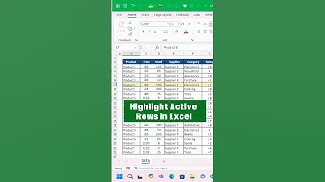 How To Highlight The Active Rows In Excel #shorts #exceltips #exceltricks