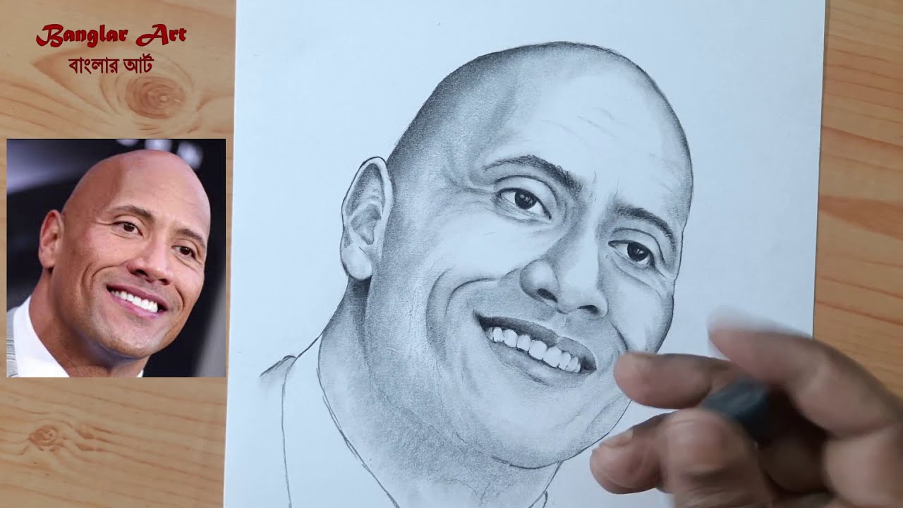 Heather Rooney Art  After about 100 hours of drawing time on this portrait  it is complete Colored pencil drawing of the one and only Dwayne The Rock  Johnson  An inspiration