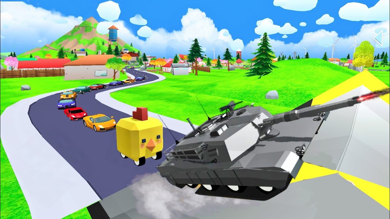 ARMY TANK - SUPER CARS Vs BIGGEST RAMP Car Jump #1 CRAZY Dude Theft Wars Gameplay 2025