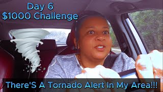 Day 7 of my One Week $1000 DoorDash Challenge || Tornado Watch!