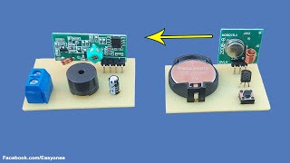Wireless audio transmitter and receiver using 433Mhz
