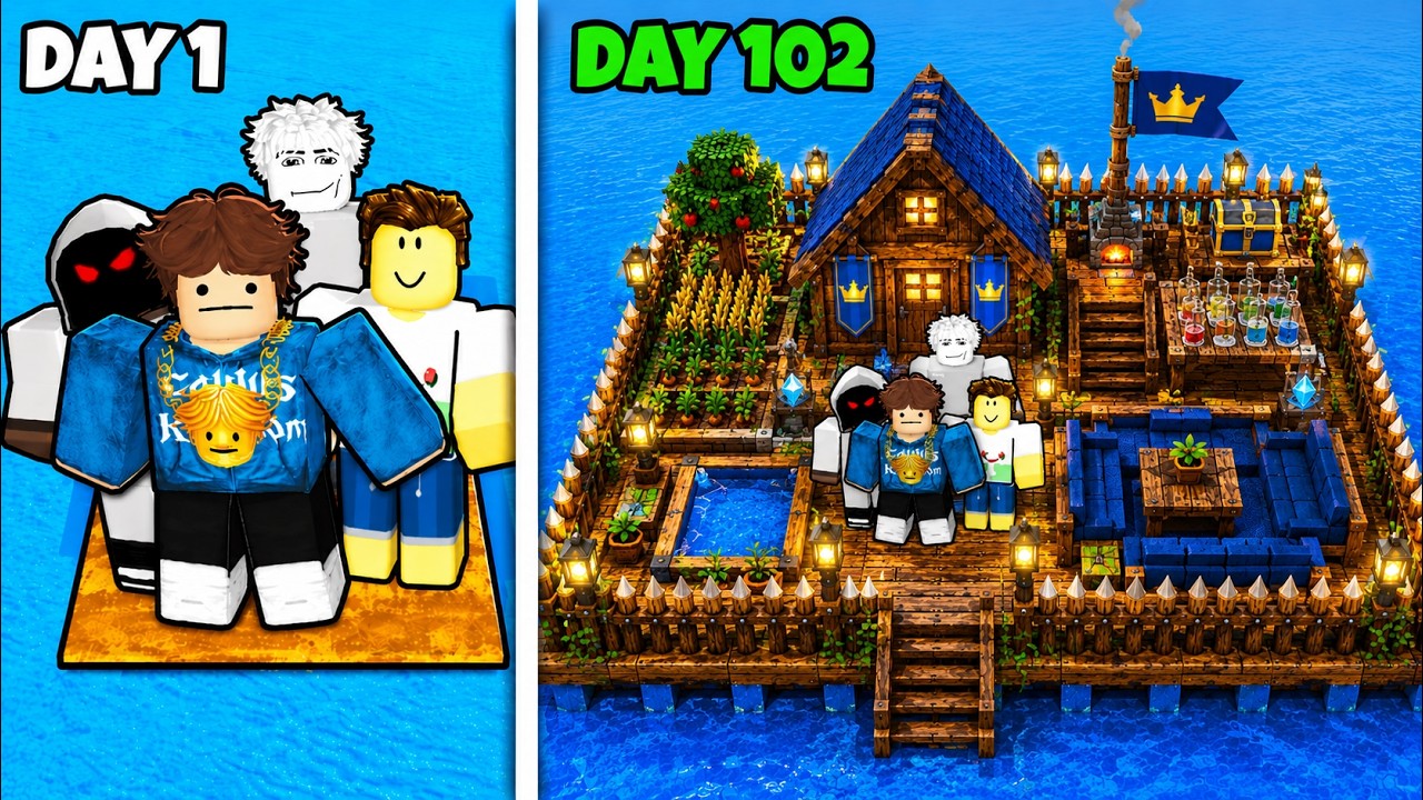 Rusty Rafts Tips SURVIVING 100 DAYS IN ROBLOX RUSTY RAFTS.. #roblox - YouTube