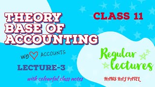 class 11 accounts  theory base of accounting  cbse/ state board  LECTURE NO- 3