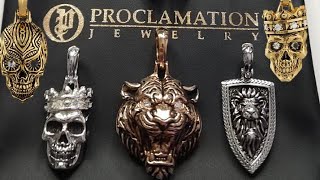 Proclamation jewelry large diamond Usurper, large diamond carpe diem, 5mm prism franco & heavylink