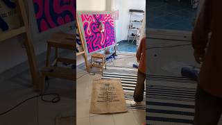 My next “glowing ocean” rug number 360 is ready and will soon be on its way to Canada #tufting #rugs