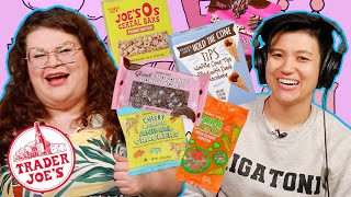 Kristin &amp; Jen Try Every New Trader Joe&#39;s Item For March | Kitchen &amp; Jorn