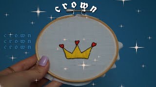 cómo RELLENAR un bordado fácil | ✰crown embroidery✰
