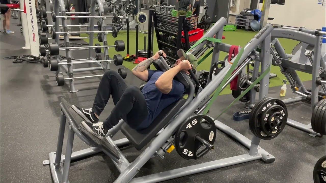 Reverse band hack squat YouTube