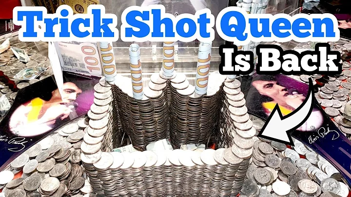 TRICK SHOT QUEEN IS BACK ... Inside The High Limit Coin Pusher Jackpot WON MONEY ASMR