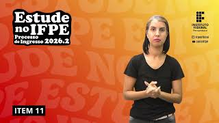 IFPE │Edital - Estude no IFPE 2026.2 - ITEM 11 [LIBRAS]