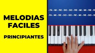 4 CANCIONES SUPER FACILES EN MENOS DE 8 MINUTOS PARA APRENDER PIANO 🎹🔥