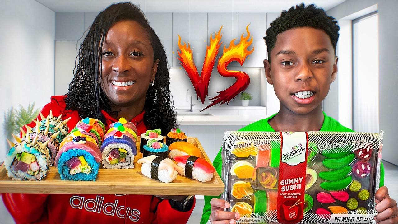 GUMMY SUSHI VS REAL SUSHI CHALLENGE