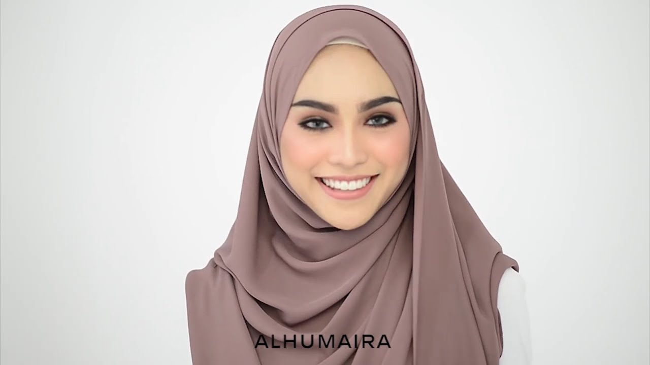 Chest Covered Shawl Tutorial  Malaysia Hijab Tutorial  Alhumaira Contemporary