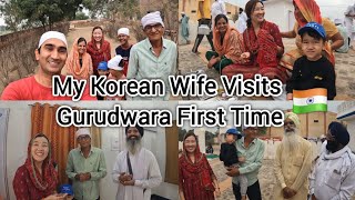 Korean Wife Visits Gurudwara First Time 🇮🇳