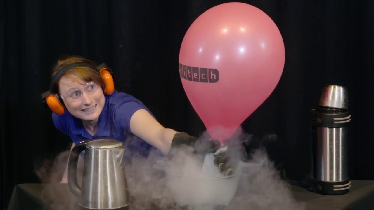 Nitrogen Balloon Experiment Explosion of the Week Scitech WA YouTube