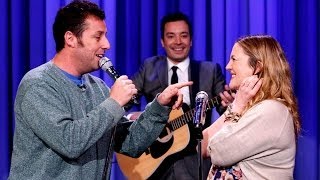 Adam Sandler Serenades Drew Barrymore Boobs in "Every 10 Years" Song on Jimmy Fallon