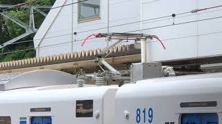 香椎線（海の中道線）819系のパンタグラフ上昇2021年7月23日（金）11時29分頃