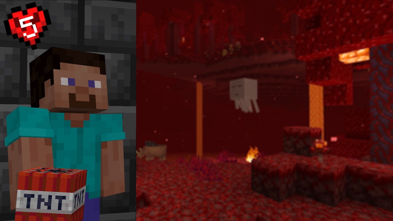 Going To The NETHER In Minecraft Hardcore - YouTube