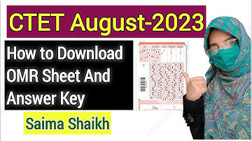 | How to Download OMR Sheet And Answer Key | CTET August 2023 #themastersaima01