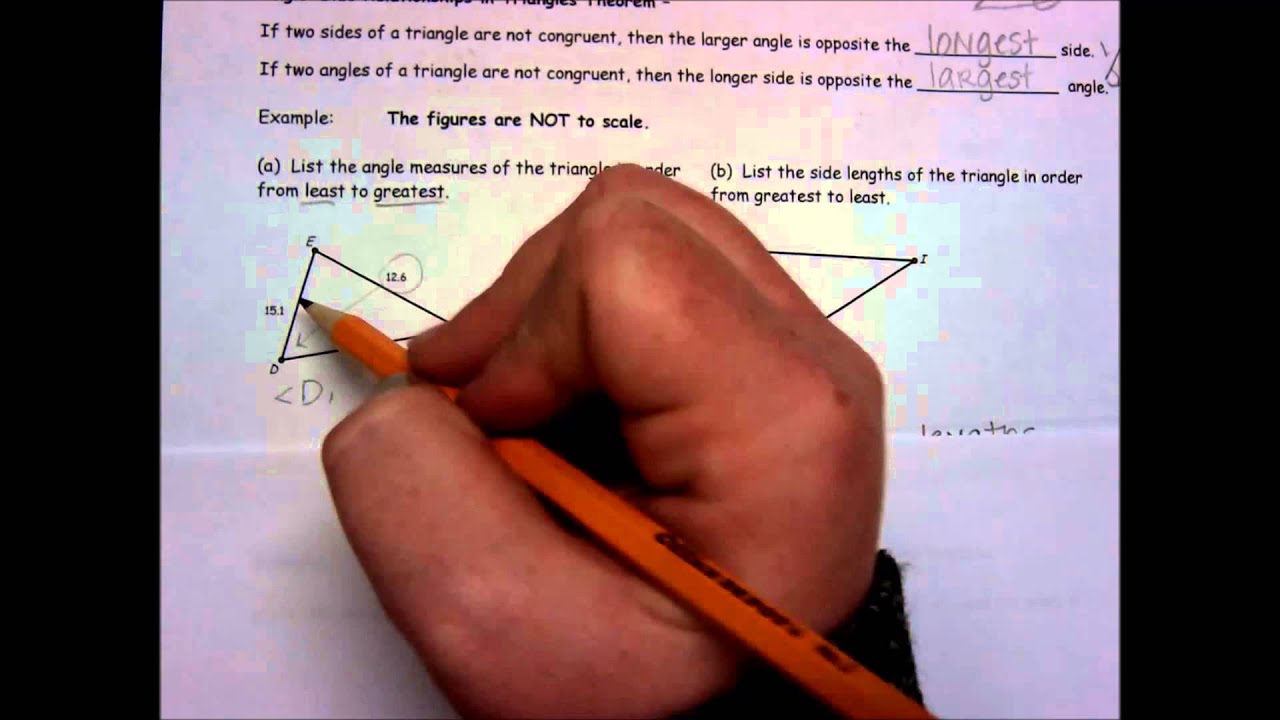 5.5 and 5.6 Triangle Inequalities - YouTube