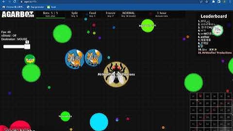 Guide on how to use agarbot.ovh and testing in agar.io