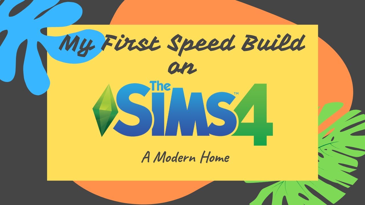 My First Speed Build On The Sims 4 Youtube