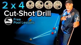 Cutting along the rail drill (Free Pool Lessons) 