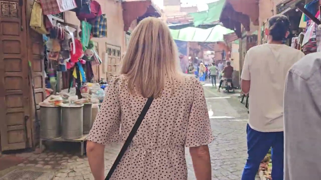 8K Morocco, Marrakesh never ending market streets 29th of Sept 2025