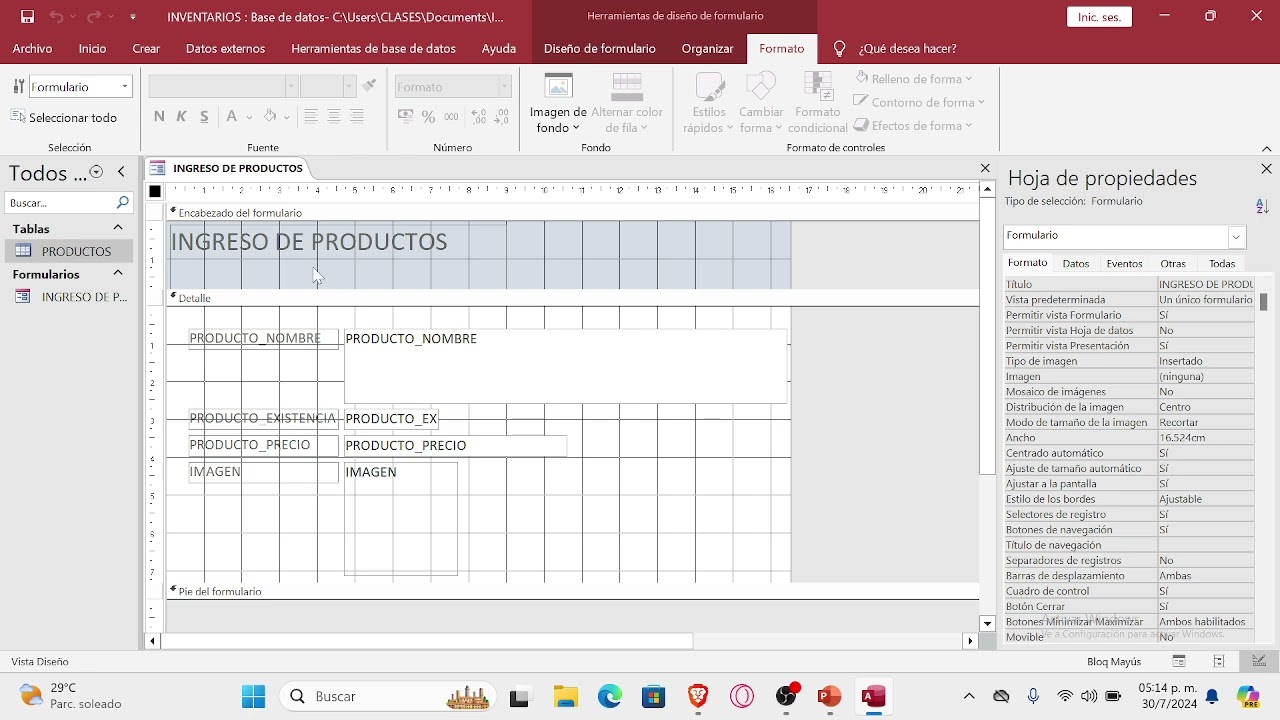 BASES DE DATOS CON FORMULARIOS EN ACCESS