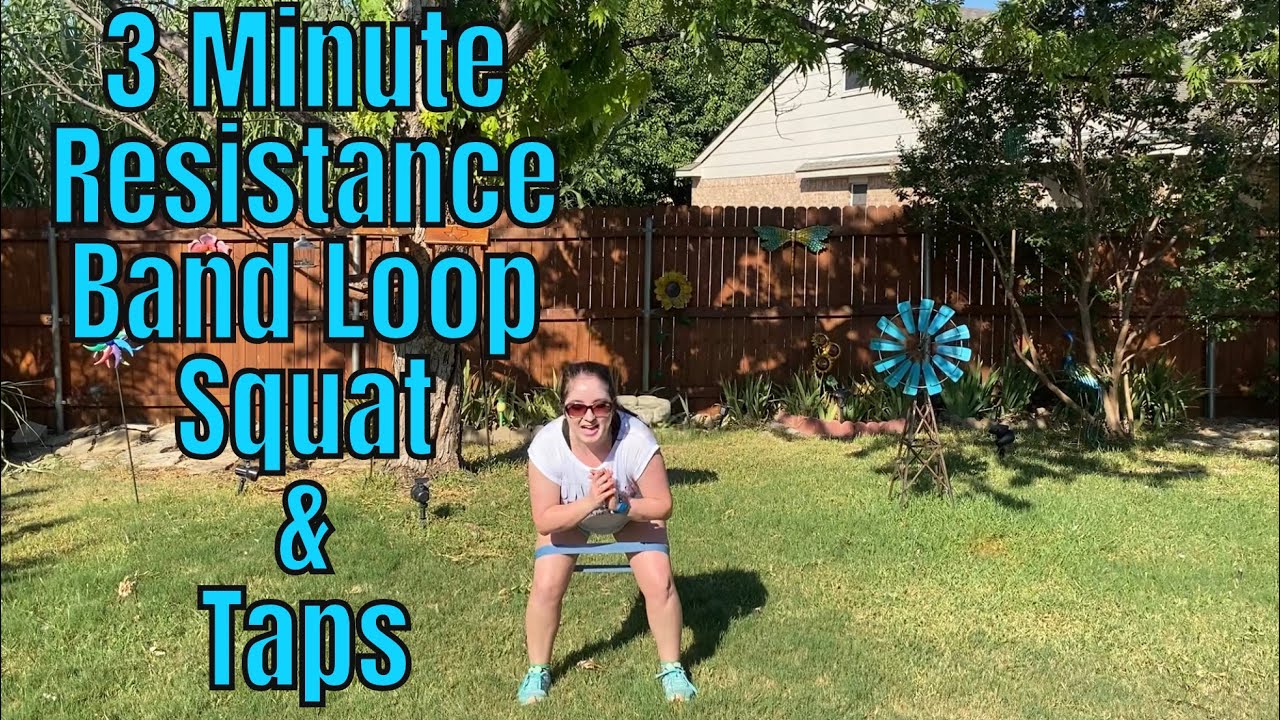 3 Minute Resistance Band Loop Squat & Taps - YouTube