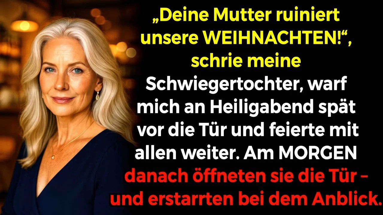 Deine Mutter ruiniert Weihnachten!, schrie die Schwiegertochter und stieß mich um 22 Uhr vor die Tür