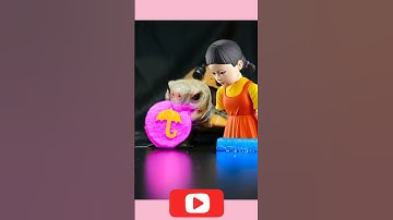 Squid Game ASMR Mukbang Eating Pink Dalgona Candy 🦑