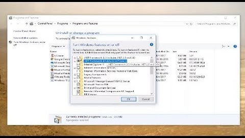 How To Disable NET Framework On Windows 10
