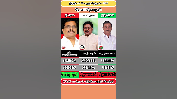 தேனி நாடாளுமன்ற தொகுதி - 2024 #2026election #tnpolitics