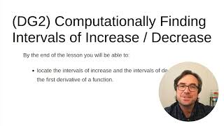 MTH 141 Prep - First Derivative and Increase / Decrease