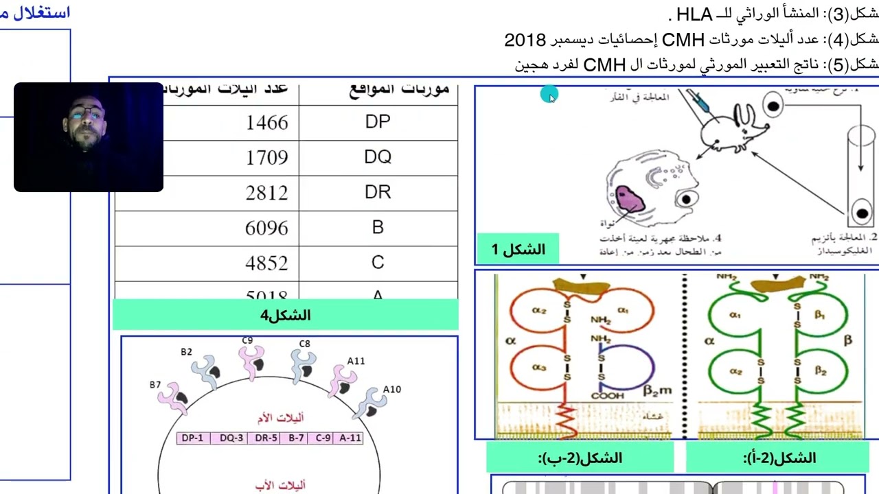 الدرس الثاني : الذات واللاذات المنشأ الوراثي لل CMH