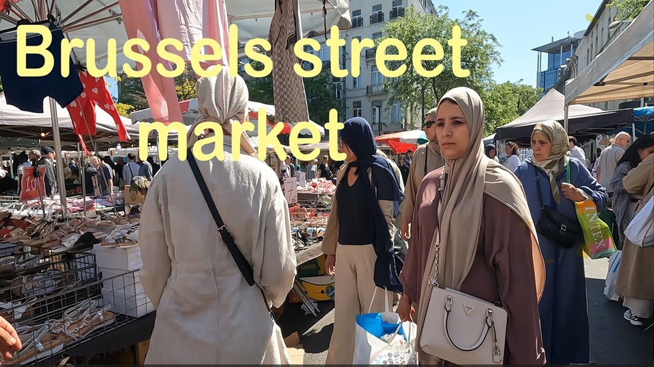 Saint-Gilles, Brussels, street market. Sunday 11/05/2025