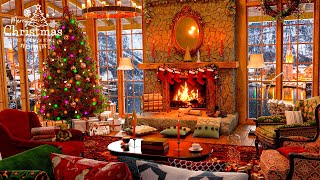 Peaceful and Relaxing Christmas Ambience ❄🎁🎄 Instrumental Christmas Music and Warm Fireplace