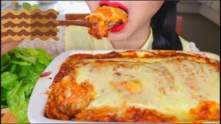 ASMR CHEESY LASAGNA | CRISPY LETTUCE | EATING SOUNDS | NO TALKING